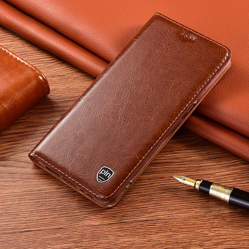 

Luxury Genuine Leather Case For XiaoMi Redmi Note 9 9s 9T 8 8T 7 6 5 4 4X Pro Max Crazy Horse Magnetic Wallet Phone Flip Cover