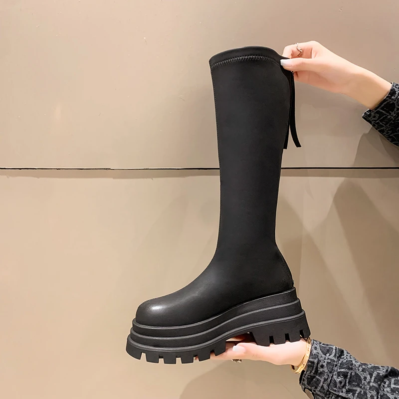 Winter Women's Riding Boots Knee High Matte Natural Leather Fashion Street Style Women's Boots Platform Shoes Botas Mujer 2023
Winter Women's Riding Boots Knee High Matte Natural Leather Fashion Street Style Women's Boots Platform Shoes Botas Mujer 2023