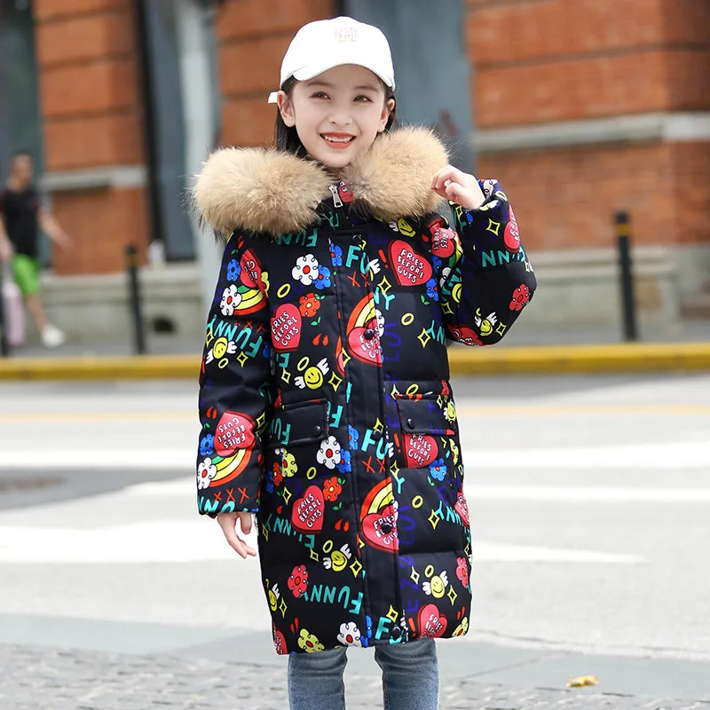 8 10 years Girls Print Down Jackets Winter Teen Girls Thicken Warm Outfits 
8 10 years Girls Print Down Jackets Winter Teen Girls Thicken Warm Outfits