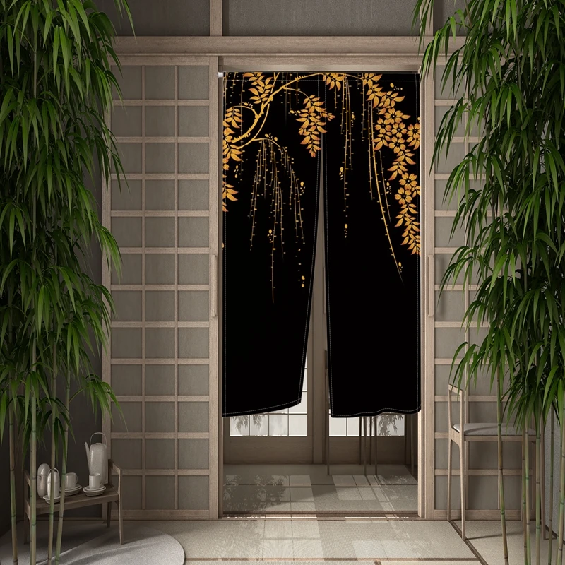Black Golden Flowers Door Curtain Kitchen Door Curtain Japanese Ukiyo-e Painting Partition Drape Entrance Hanging Half-Curtai
Black Golden Flowers Door Curtain Kitchen Door Curtain Japanese Ukiyo-e Painting Partition Drape Entrance Hanging Half-Curtai
