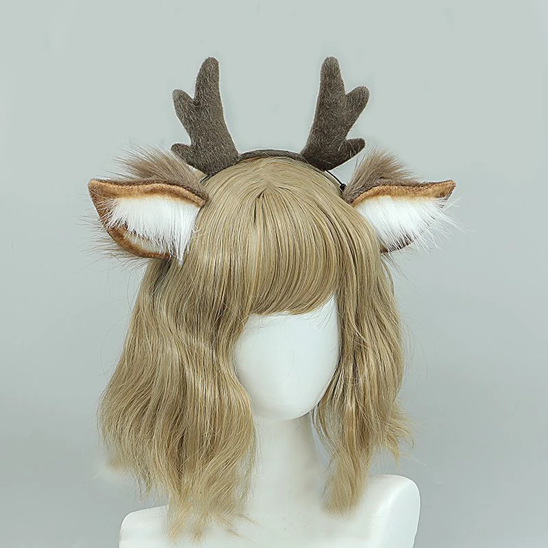 Vivid Plush Deer Ear Antler Headband Women Lolita Head Hoop Cosplay Prop Hair Band Holiday Party Christmas Hair Accessories 2022
Vivid Plush Deer Ear Antler Headband Women Lolita Head Hoop Cosplay Prop Hair Band Holiday Party Christmas Hair Accessories 2022