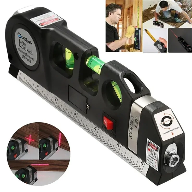 Multipurpose Laser Ruler Laser Multifunctional Laser Level and Spirit Level Metric Rulers Laser Straight Line Horizon Vertical
Multipurpose Laser Ruler Laser Multifunctional Laser Level and Spirit Level Metric Rulers Laser Straight Line Horizon Vertical
