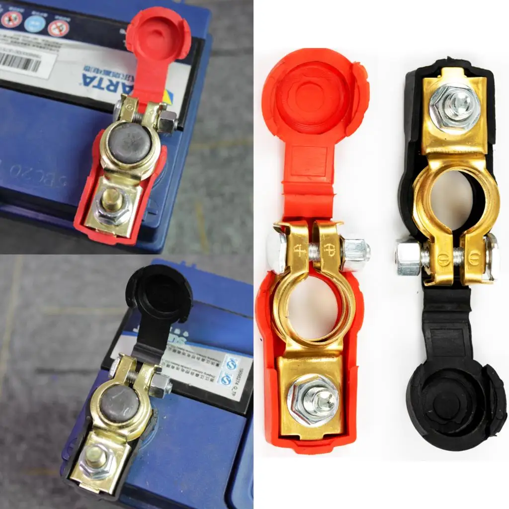 2PCS Car Battery Terminal Connector Quick Release Battery Terminals Clamps Tool Clips Copper For Car Truck Caravan Van Motorhome
2PCS Car Battery Terminal Connector Quick Release Battery Terminals Clamps Tool Clips Copper For Car Truck Caravan Van Motorhome