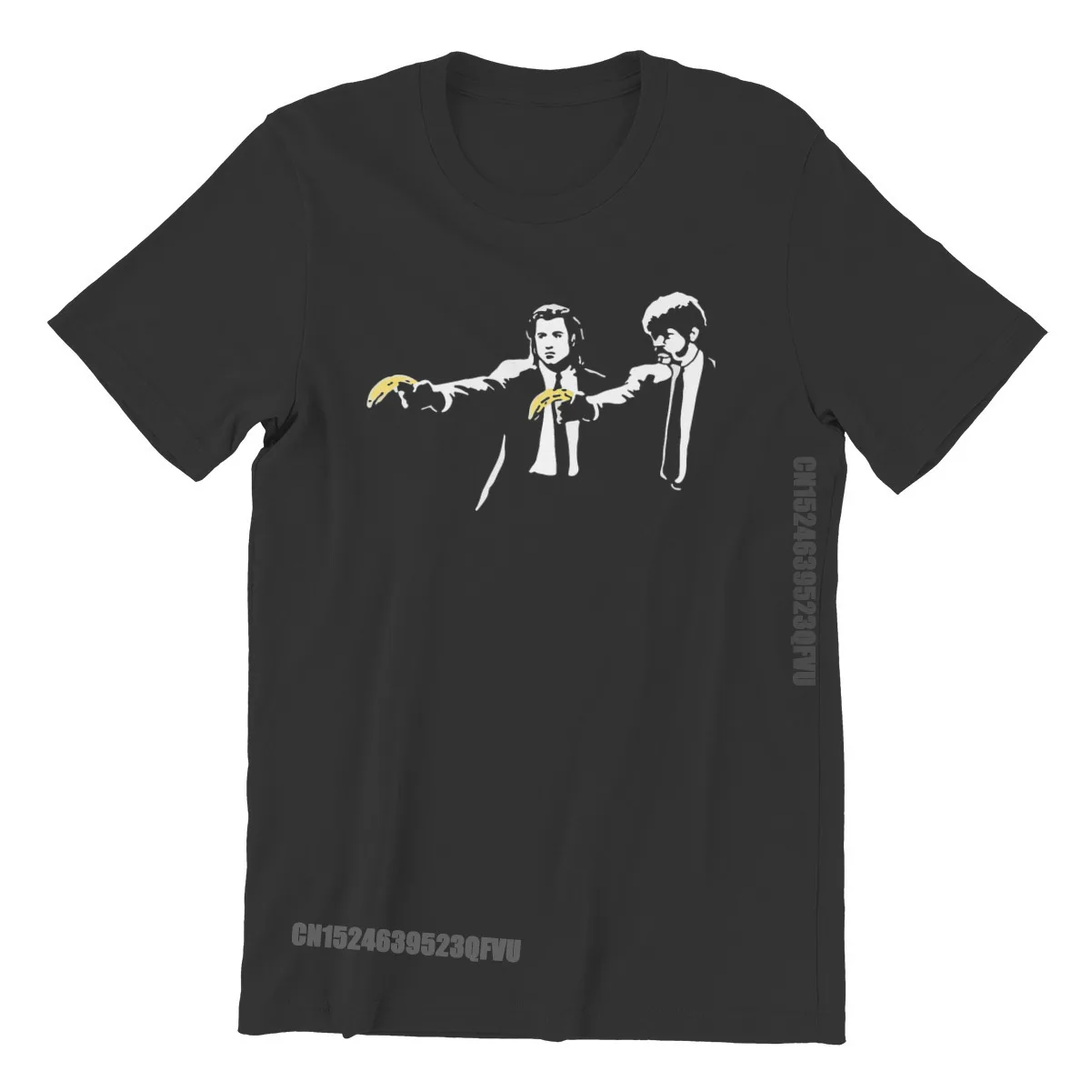 

PULP FICTION BANANA Tshirts For Male Banksy Street Graffiti Artist Camisetas Novelty Men T Shirts Soft Printed New