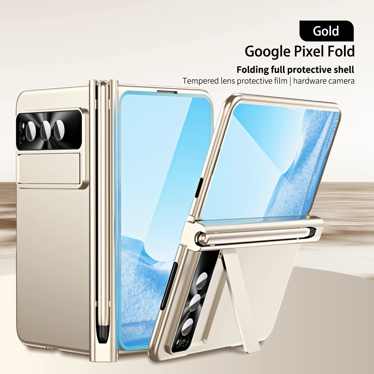 With Capacitive Pen for Google Pixel Fold 5G Hinge Coverage All-inclusive Kickstand Case with Front Screen Glass Cover
With Capacitive Pen for Google Pixel Fold 5G Hinge Coverage All-inclusive Kickstand Case with Front Screen Glass Cover