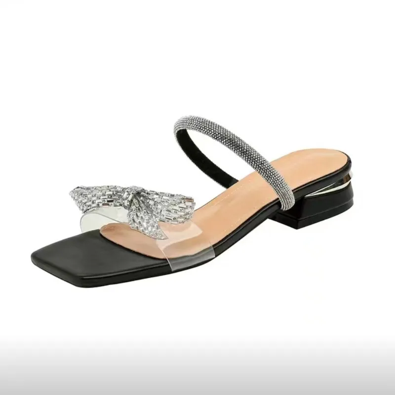 2023 Summer New Women's Slippers Water Diamond Bow Bow Square Toe Open Toe Fairy Style Fashion Sexy External Wearing Sandals
2023 Summer New Women's Slippers Water Diamond Bow Bow Square Toe Open Toe Fairy Style Fashion Sexy External Wearing Sandals