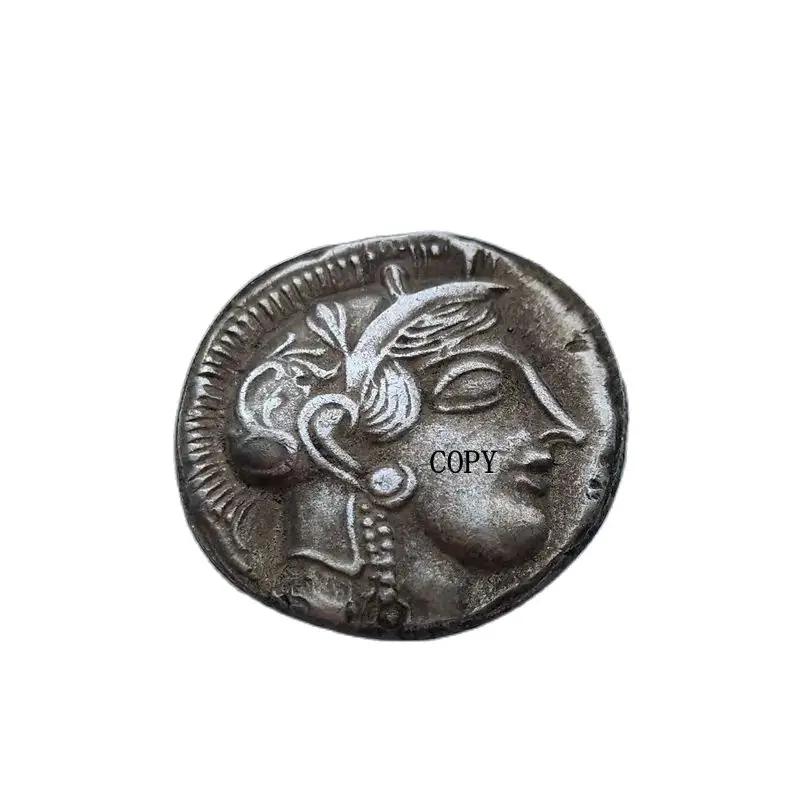 

G(55) греческая древняя богиня мудрости атена и сова BC 404-440 посеребренные копировальные монеты
