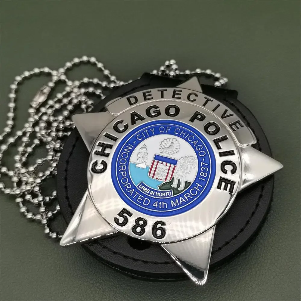 

Значок детектива Чикаго США № 586 1:1 косплей специальный агент кино реквизит подарок на Хэллоуин