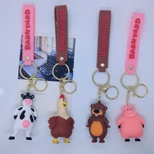 Cartoon Crazy Farm Cute Boudoir Personality Keyringchain Bag Small Pendant Accessories Keychain Couple Decoration Gift Wholesale