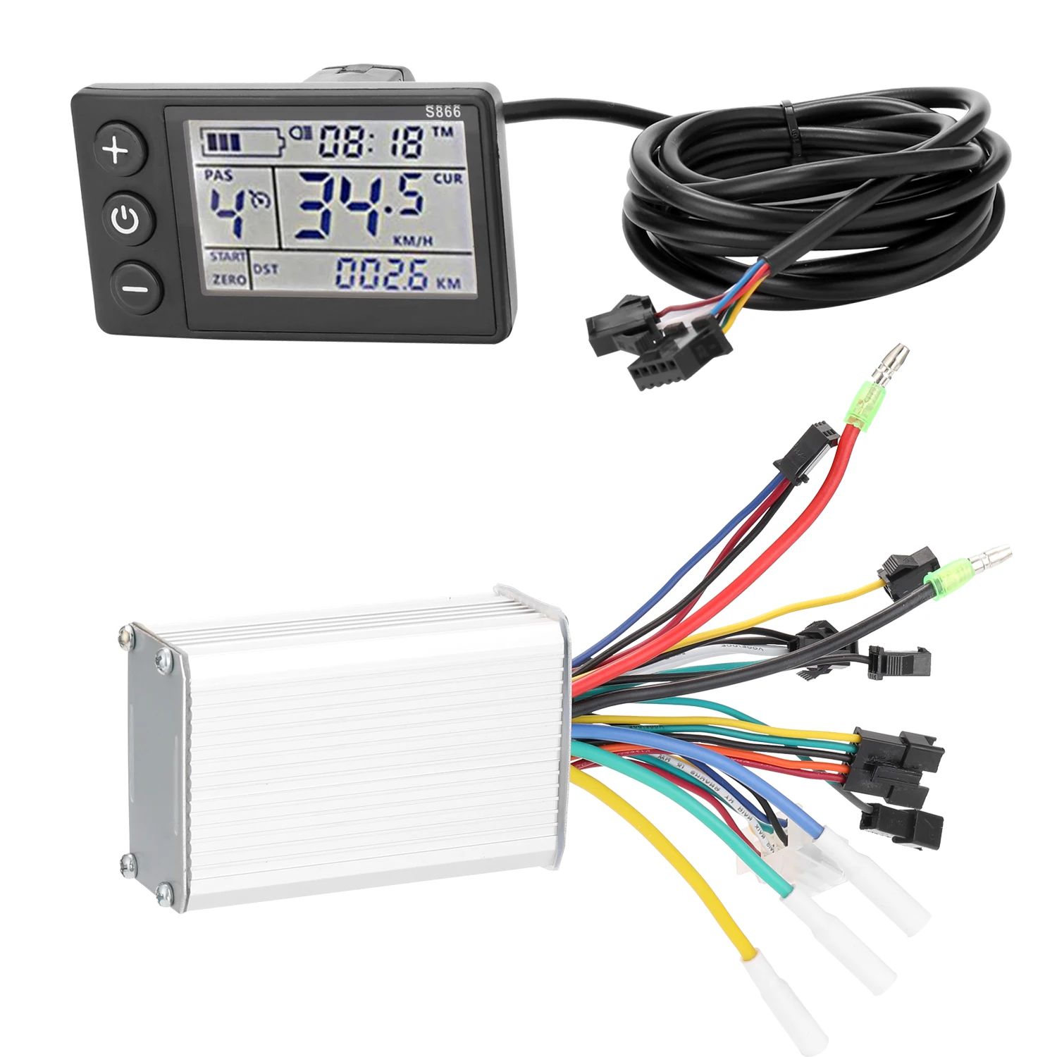 Electric Bike Controller 24V-48V/36V-60V 350W Brushless E-bike Controller with LCD Display Bicycles Scooter Controller S866 
Electric Bike Controller 24V-48V/36V-60V 350W Brushless E-bike Controller with LCD Display Bicycles Scooter Controller S866