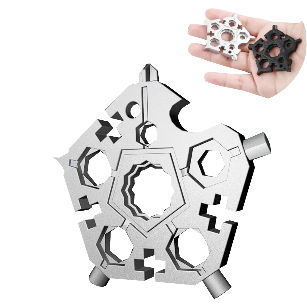 23 In 1 Pentagonal Snowflake Wrench Stainless Steel Screwdriver Portable Multifunctional Hand Tool Outdoor Emergency Wrench
23 In 1 Pentagonal Snowflake Wrench Stainless Steel Screwdriver Portable Multifunctional Hand Tool Outdoor Emergency Wrench
