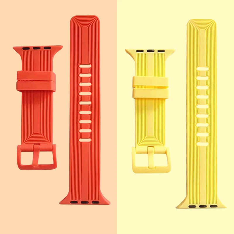Silicone Strap For Apple Watch band 6 44mm 42mm 40mm 38mm Smart rubber watchband bracelet iWatch band for Series 7 SE 5 4 3 2 se
Silicone Strap For Apple Watch band 6 44mm 42mm 40mm 38mm Smart rubber watchband bracelet iWatch band for Series 7 SE 5 4 3 2 se