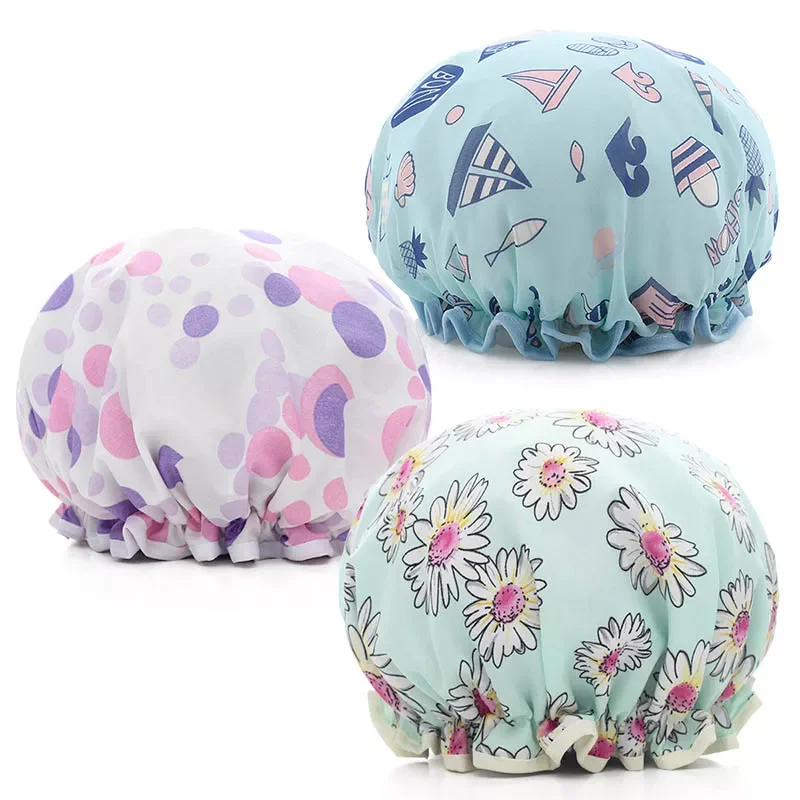 2022New Bath Hat Waterproof Shower Hair Cover Thick Shower Caps Double Layer Bathroom Women Supplies elastic band cap
2022New Bath Hat Waterproof Shower Hair Cover Thick Shower Caps Double Layer Bathroom Women Supplies elastic band cap