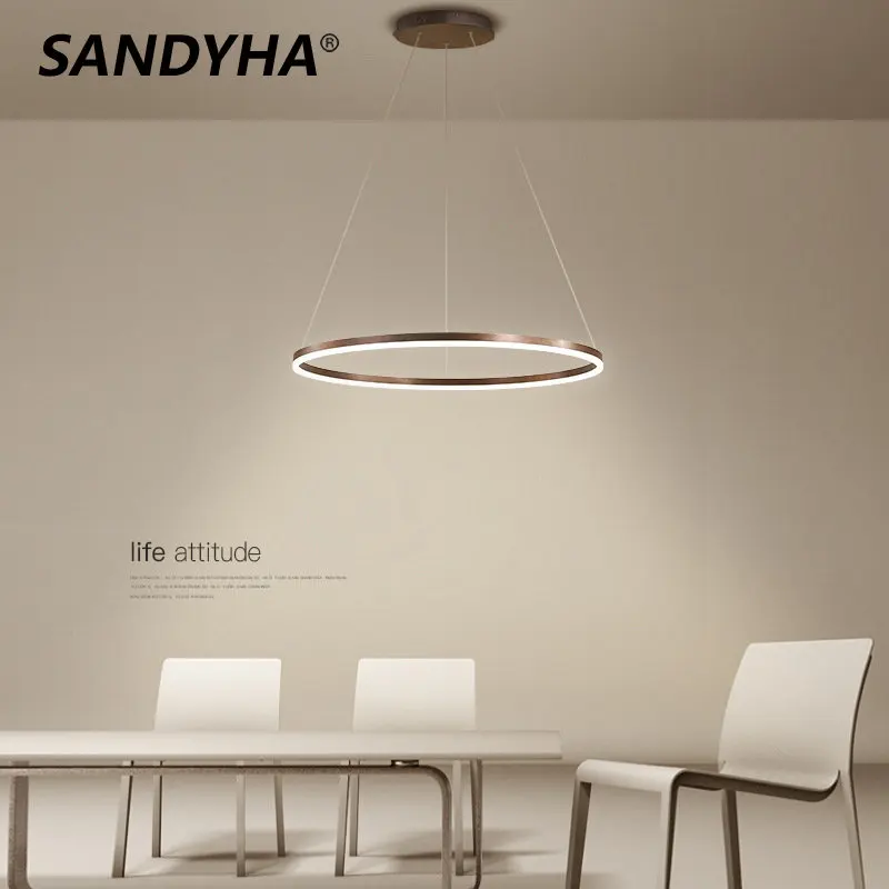 SANDYHA Minimalist Led Ring Chandelier Dimmable Black Gold Decor for Table Dining Living Room Pendant Lamp Home Hanging Lighting
SANDYHA Minimalist Led Ring Chandelier Dimmable Black Gold Decor for Table Dining Living Room Pendant Lamp Home Hanging Lighting