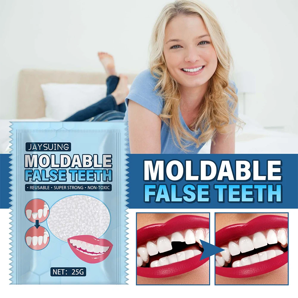 25g Temporary Tooth Repair Beads False Teeth Solid Glue Denture Missing Broken Teeth Dental Tooth Filling Adhesive Makeup
25g Temporary Tooth Repair Beads False Teeth Solid Glue Denture Missing Broken Teeth Dental Tooth Filling Adhesive Makeup