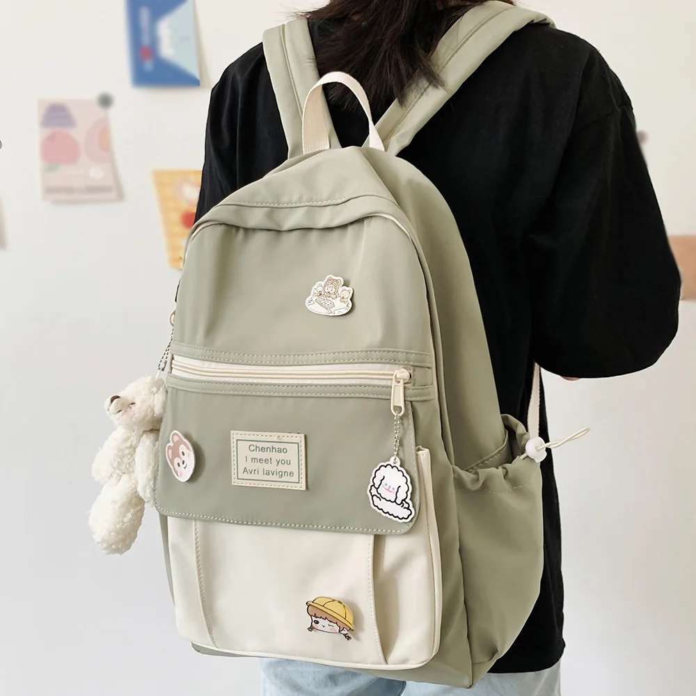 Girl College Student Backpack Cute Nylon Women School Bag Harajuku Lady Kawaii Backpack Female Fashion Badge Bag Book Trendy New
Girl College Student Backpack Cute Nylon Women School Bag Harajuku Lady Kawaii Backpack Female Fashion Badge Bag Book Trendy New