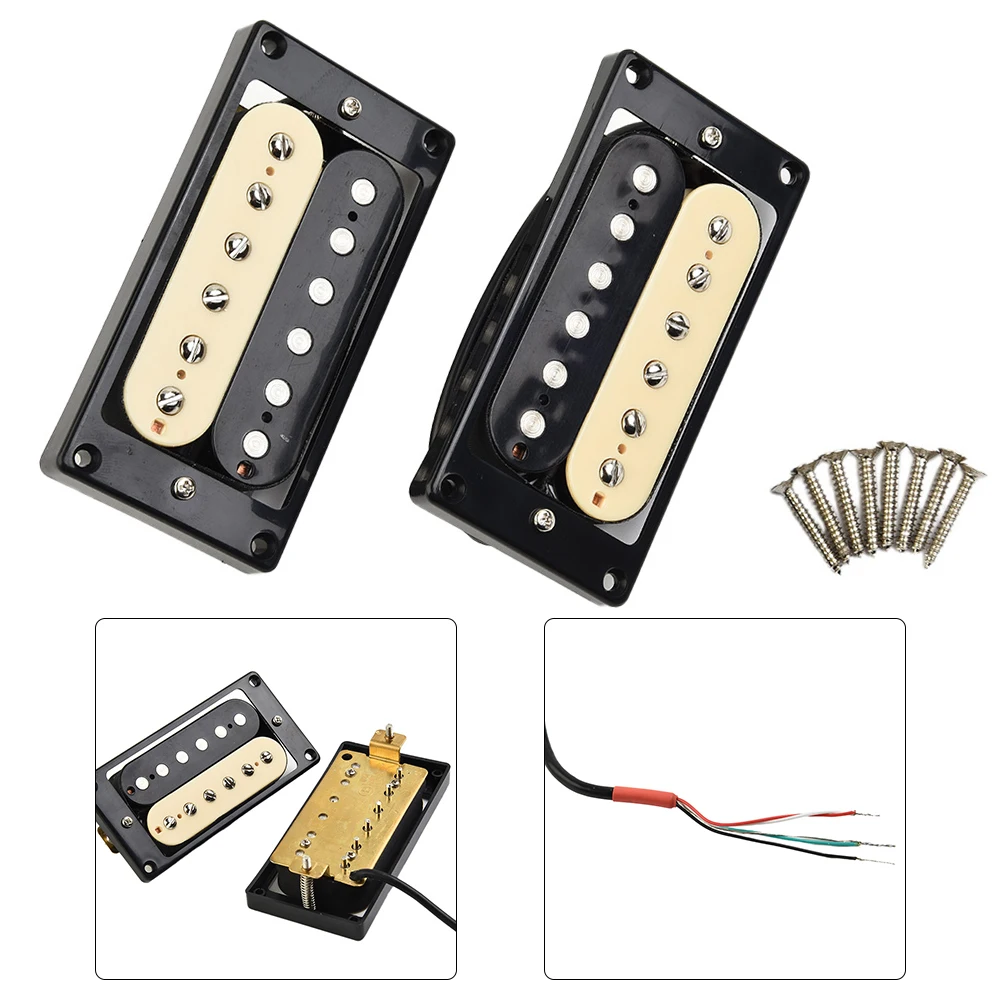 10pcs Guitar Pickups With Screws Set 150g 92x46mm ABS Bobbin Neck 50mm Bridge 52mm Ceramic For Humbucker Electric Guitar Parts
10pcs Guitar Pickups With Screws Set 150g 92x46mm ABS Bobbin Neck 50mm Bridge 52mm Ceramic For Humbucker Electric Guitar Parts