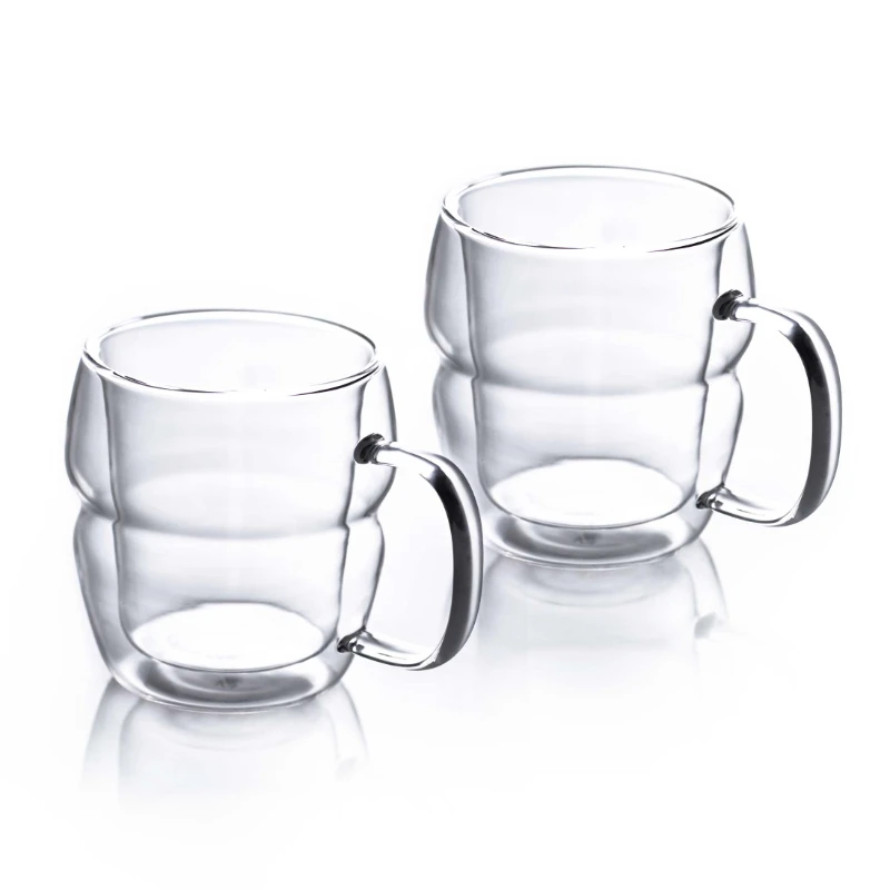 Mixology by - 15.2 Oz Double Wall Borosilicate Glass Coffee Mugs, Set of 2, 15.2 Ounces
Mixology by - 15.2 Oz Double Wall Borosilicate Glass Coffee Mugs, Set of 2, 15.2 Ounces