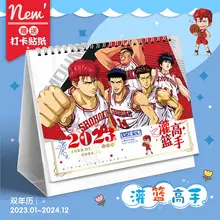 SLAM DUNK Calendar 2023-2024 Anime Desk Calendar Sakuragi Hanamichi Kaede Rukawa Printing Products Calendars Office Accessories
