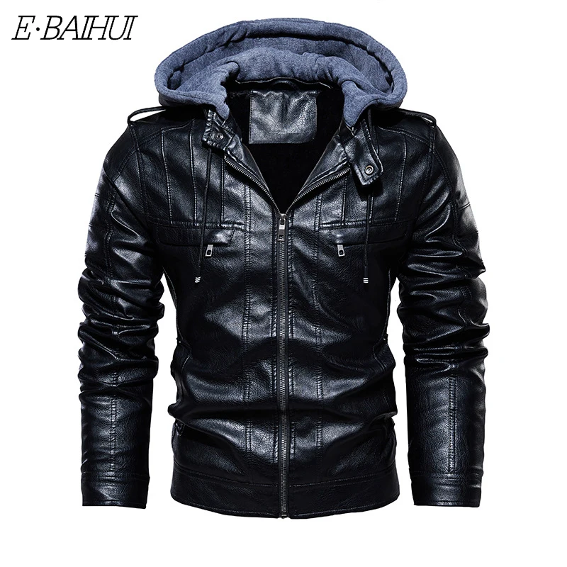 E-BAIHUI Mens Jacket PU Leather Jacket Men Hooded Coat Fur Lined Motorcycle Jacket Fashion Coat Autumn Winter Coat Big Size 5XL
E-BAIHUI Mens Jacket PU Leather Jacket Men Hooded Coat Fur Lined Motorcycle Jacket Fashion Coat Autumn Winter Coat Big Size 5XL