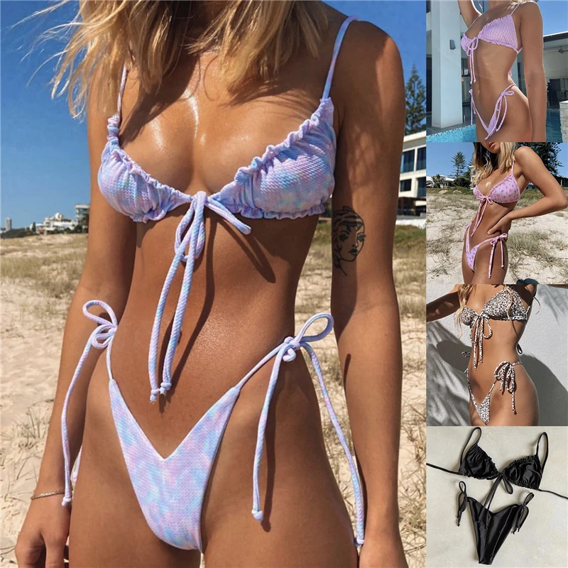 Sexy Micro Bikini Women Swimsuit Bandage Bikini Set Swimwear Female Halter Top Brazilian Bathing Suit Bather Biquini
Sexy Micro Bikini Women Swimsuit Bandage Bikini Set Swimwear Female Halter Top Brazilian Bathing Suit Bather Biquini