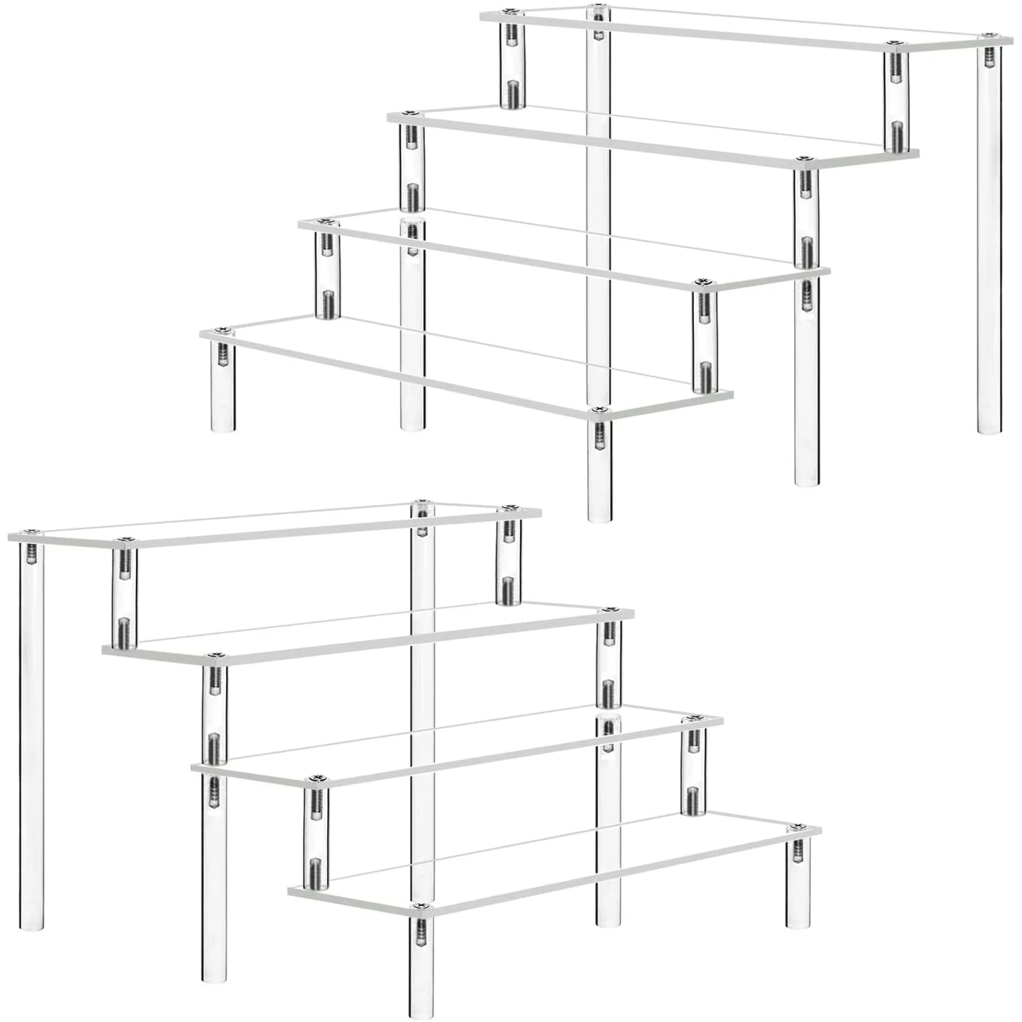1-5 Tier Acrylic Display Stand,Clear Display Riser Rack for Cupcake,Perfume Doll Décor and Organizer Amiibo Funko POP Figures
1-5 Tier Acrylic Display Stand,Clear Display Riser Rack for Cupcake,Perfume Doll Décor and Organizer Amiibo Funko POP Figures
