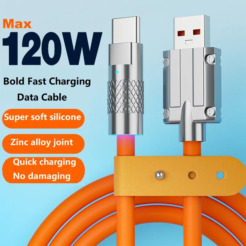 Ультрабыстрый зарядный кабель из сплава цинка и силикона, 120 Вт, 6 А, Micro USB/Type C/IOS, шнур для быстрой зарядки и передачи данных для IPhone, Samsung
Ультрабыстрый зарядный кабель из сплава цинка и силикона, 120 Вт, 6 А, Micro USB/Type C/IOS, шнур для быстрой зарядки и передачи данных для IPhone, Samsung