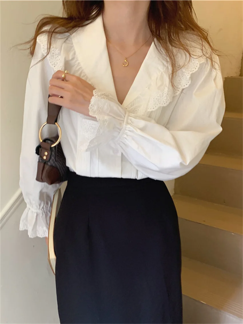 Рубашка Alien Kitty Женская с длинным рукавом, офисная одежда в винтажном стиле, универсальный облегающий Топ, уличная одежда, осень 2022