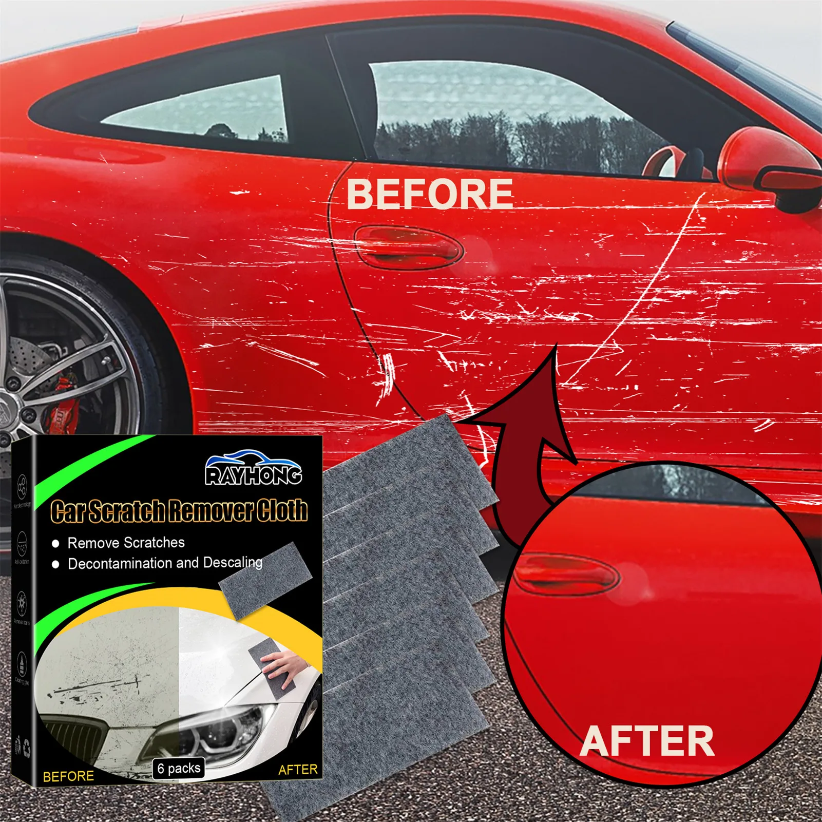 Universal Car Scratch Repair Cloth Nano Meterial For Car Light Paint Scratches Remover Scuffs On Surface Repair Rag
Universal Car Scratch Repair Cloth Nano Meterial For Car Light Paint Scratches Remover Scuffs On Surface Repair Rag