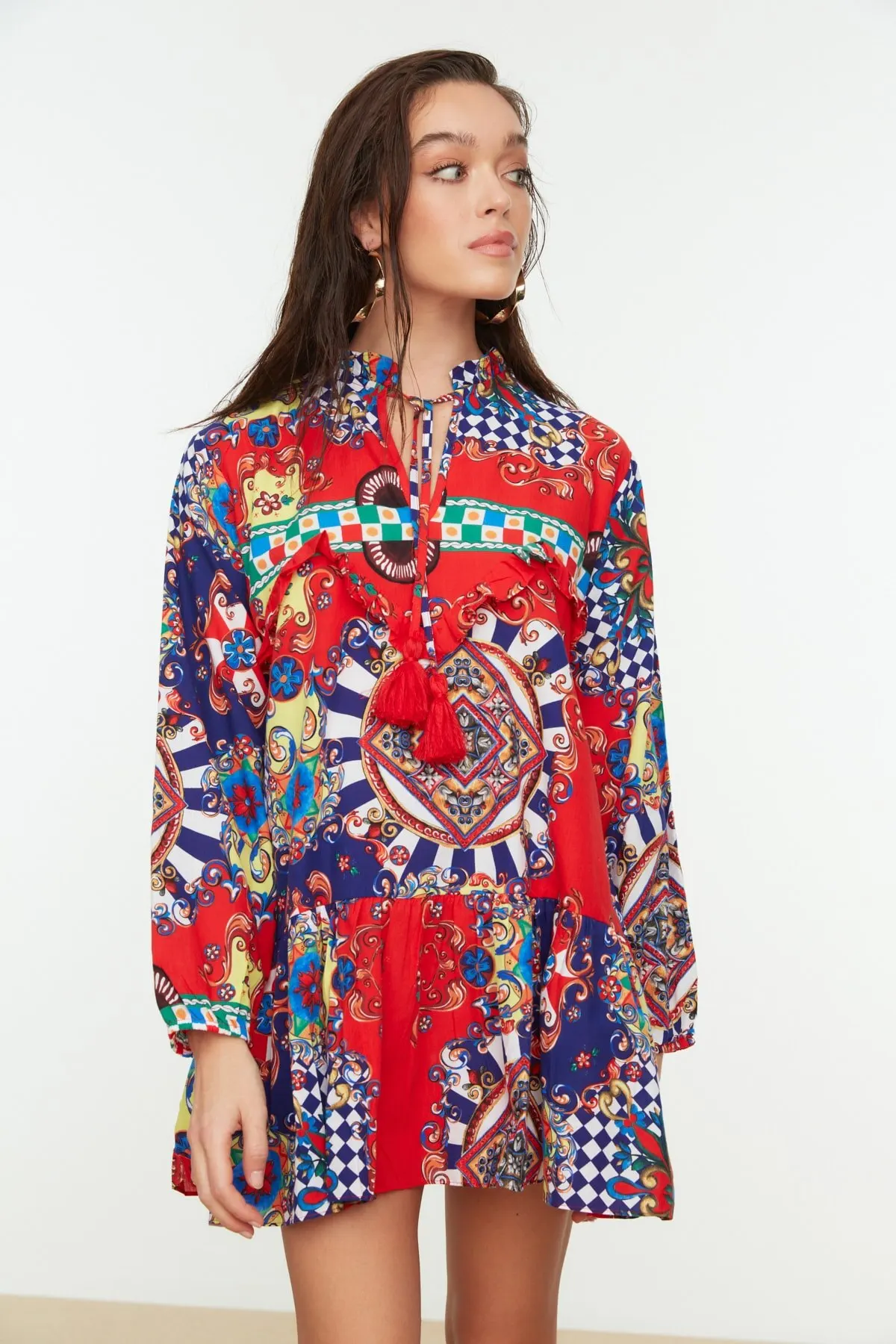 Women's Dress Mosaic pattern Tasseled Voile Beach Elegant Fashion Casual Casual Casual Casual Casual Casual Casual Casual Casual Boho Beach Dress
Women's Dress Mosaic pattern Tasseled Voile Beach Elegant Fashion Casual Casual Casual Casual Casual Casual Casual Casual Casual Boho Beach Dress