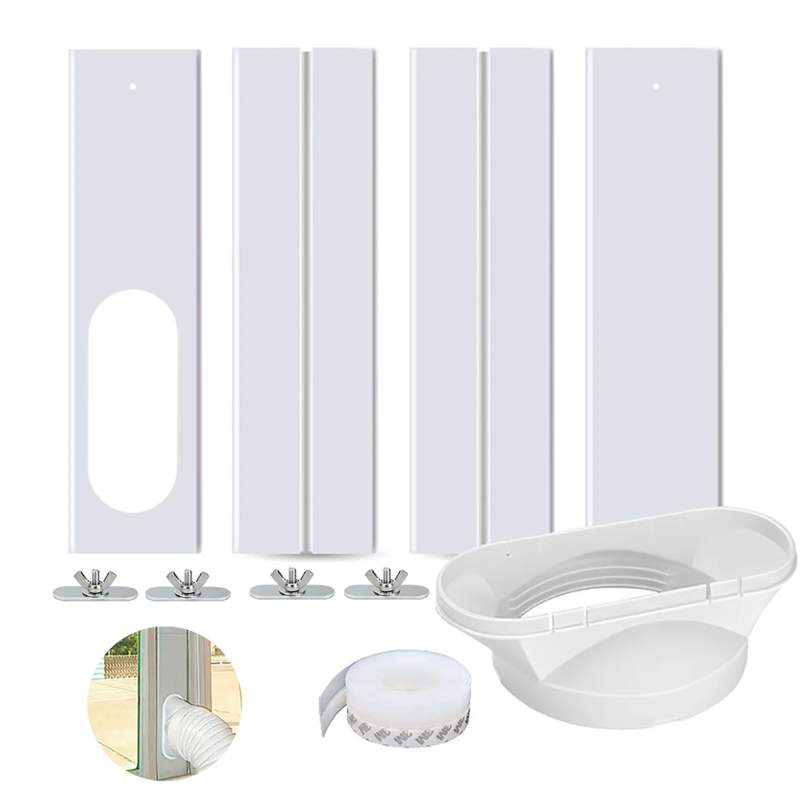Accessories Adjustable Air Conditioner Portable Window Kit Slide Plate Tube Connector Wind Shield Adaptor
Accessories Adjustable Air Conditioner Portable Window Kit Slide Plate Tube Connector Wind Shield Adaptor