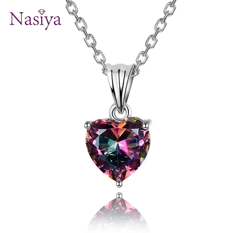 Charms 16x8MM Heart Multicolor Pendant Necklaces Fashion Women's Pendants With Silver Chain Jewelry Party Christmas Gifts
Charms 16x8MM Heart Multicolor Pendant Necklaces Fashion Women's Pendants With Silver Chain Jewelry Party Christmas Gifts