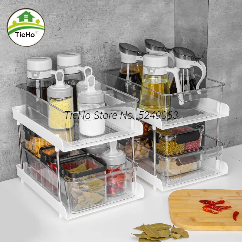 Kitchen Pull-out Storage Rack Double Drawer PET Cabinet Soy Sauce Vinegar Bottle Condiment Finishing Storage Organizer White
Kitchen Pull-out Storage Rack Double Drawer PET Cabinet Soy Sauce Vinegar Bottle Condiment Finishing Storage Organizer White