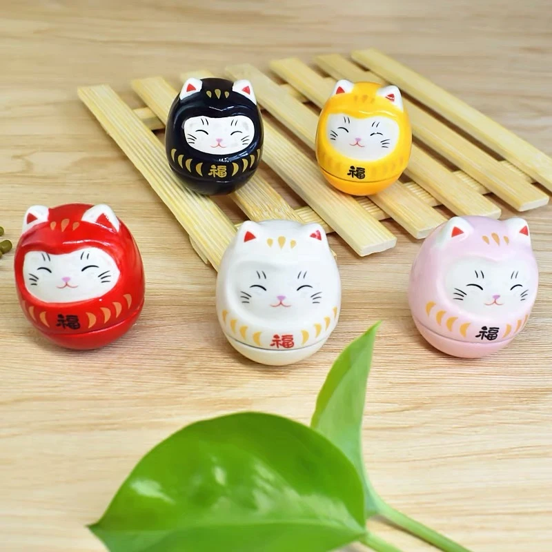 Керамическая статуя Дарумы Стакан Дарума Ремесла в японском стиле Lucky Cat Fortune