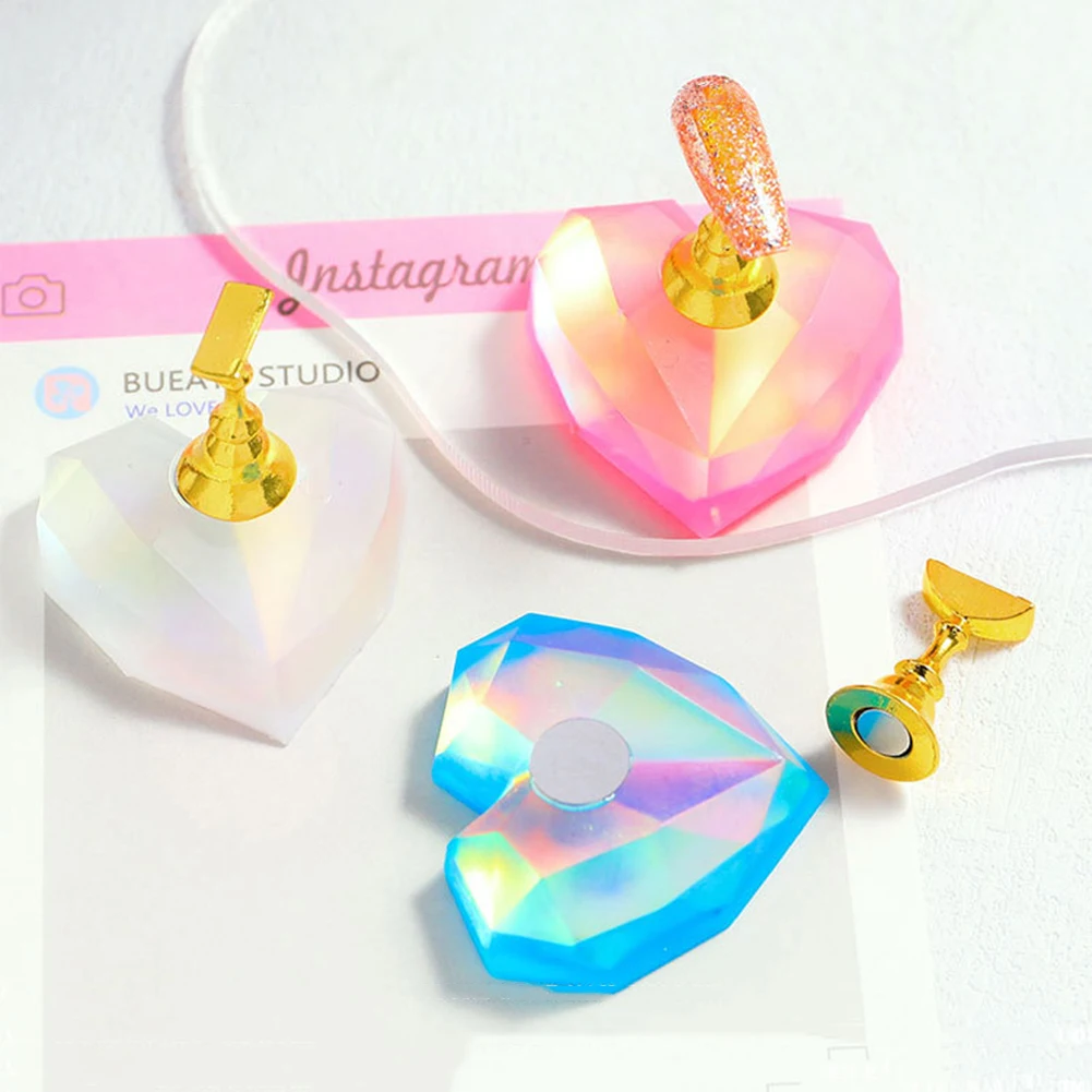 1pc Crystal Nail Art Practice Display Stand Love Heart False Nail Holder UV Gel Polish Showing Shelf DIY Manicure Tool
1pc Crystal Nail Art Practice Display Stand Love Heart False Nail Holder UV Gel Polish Showing Shelf DIY Manicure Tool