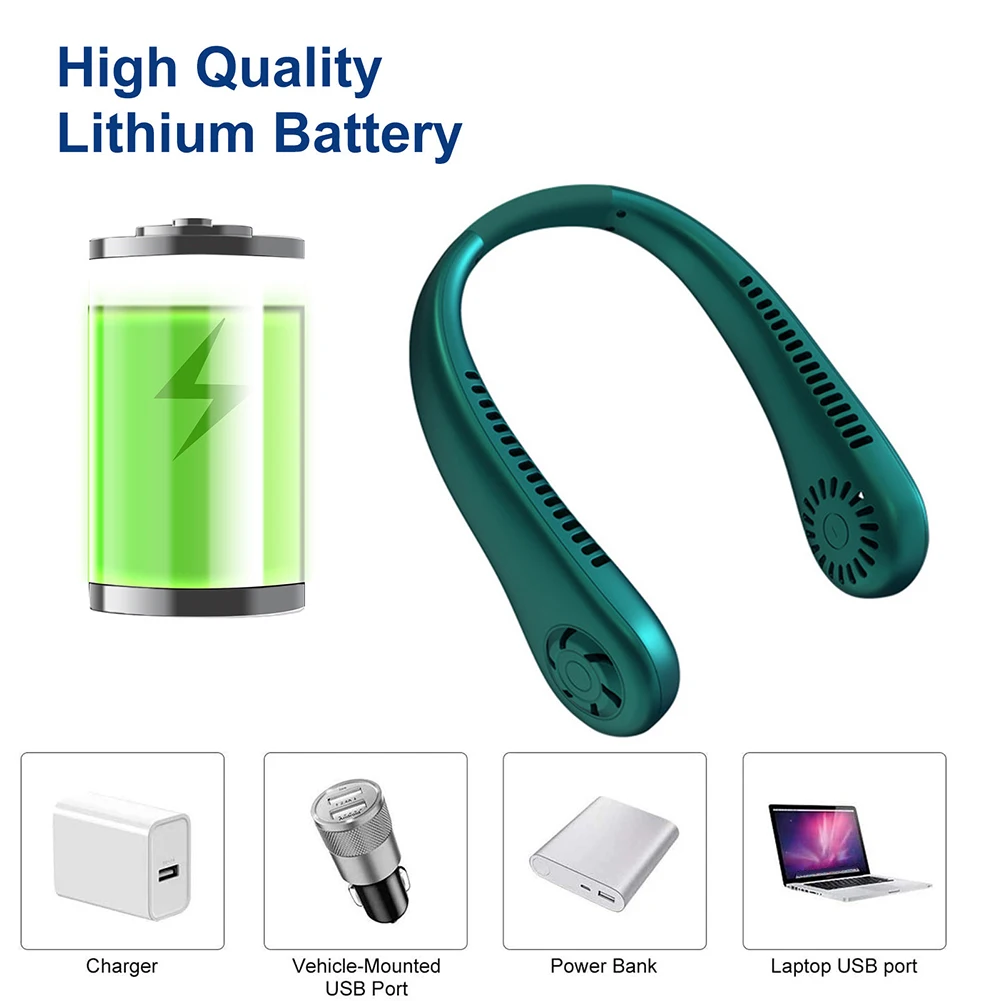 Hanging Neck Fan USB Charging 1200mah Bladeless Mini Portable Fan Comfortable Low-noise Lightweight for Home School Outdoor 
Hanging Neck Fan USB Charging 1200mah Bladeless Mini Portable Fan Comfortable Low-noise Lightweight for Home School Outdoor