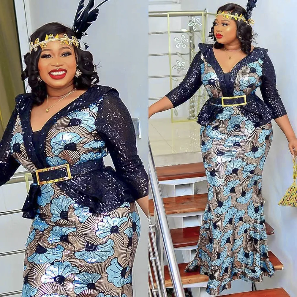 Kaftan African Sequins Dress Women High Split Bodycon Sexy Robes 2022 African Traditional Elegant Party Dress Vestidos 13A004
Kaftan African Sequins Dress Women High Split Bodycon Sexy Robes 2022 African Traditional Elegant Party Dress Vestidos 13A004