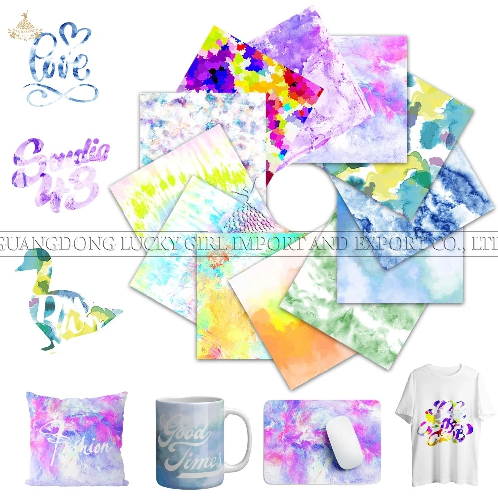 Lucky Goddness Watercolor Infusible Transfer Ink 12x12" Sublimation Transfer Paper Heat Vinyl Suitable for T-shirt Cup Mouse Pad
Lucky Goddness Watercolor Infusible Transfer Ink 12x12" Sublimation Transfer Paper Heat Vinyl Suitable for T-shirt Cup Mouse Pad