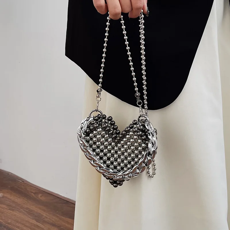 2023 Summer Beaded Women Beach Handbag Mini Crossbody Bag Ins Female Shoulder Bag for Lady Travel Heart Shape Lipstick Bags
2023 Summer Beaded Women Beach Handbag Mini Crossbody Bag Ins Female Shoulder Bag for Lady Travel Heart Shape Lipstick Bags