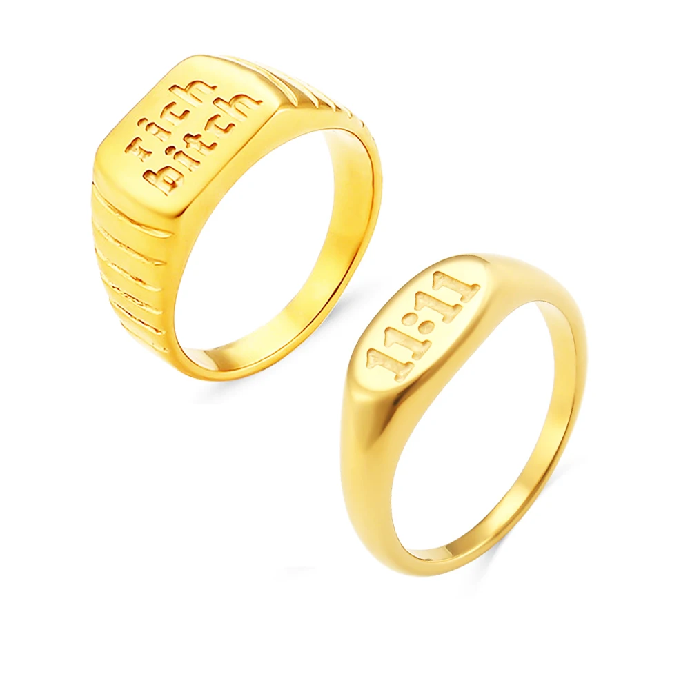 New RICH BITCH letter ring niche design light luxury fashion jewelry female 316L stainless steel vacuum plating is not allergic
New RICH BITCH letter ring niche design light luxury fashion jewelry female 316L stainless steel vacuum plating is not allergic