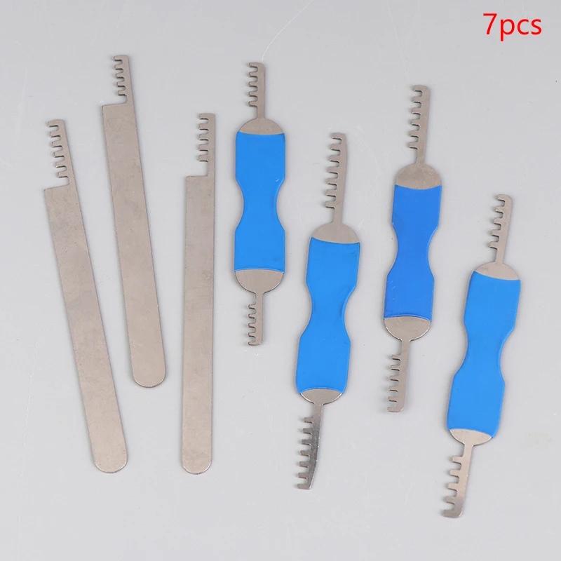 HOT Stainless Steel Comb Lock 7in1 Full Set Repair Tool Bypass Method Locksmith Tools
HOT Stainless Steel Comb Lock 7in1 Full Set Repair Tool Bypass Method Locksmith Tools