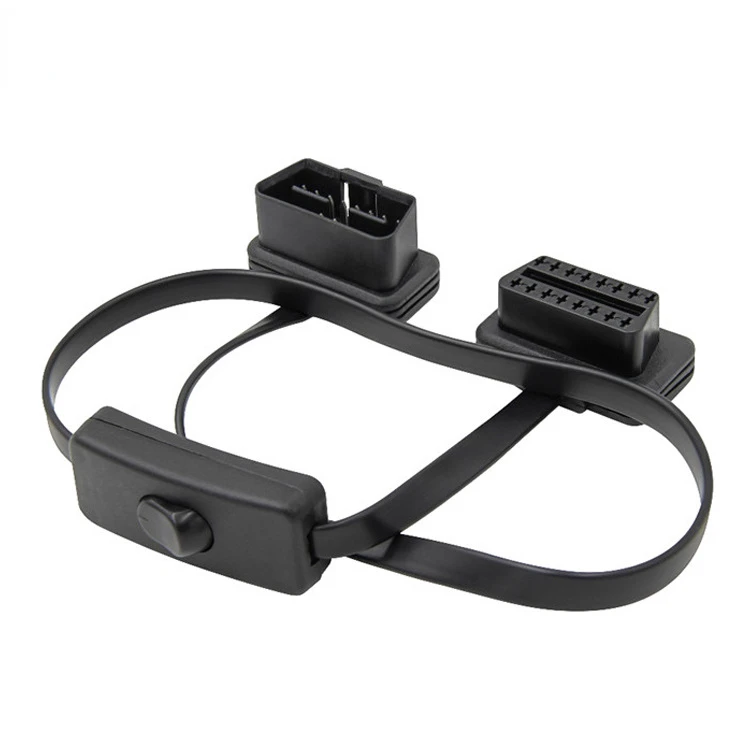 Плоский тонкий как плоский Удлинительный кабель OBD2 16-контактный штекер-гнездо с переключателем высокого качества
Плоский тонкий как плоский Удлинительный кабель OBD2 16-контактный штекер-гнездо с переключателем высокого качества