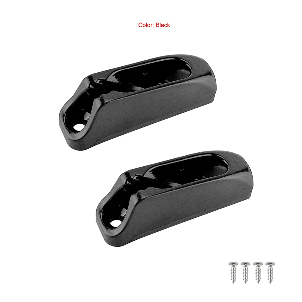 2Pcs Boat Black Nylon Self-Lock Rope Clam Cleat Cord Lock For Marine Accessories For The Cord No More Than 4mm, Screw Bolt 3mm
2Pcs Boat Black Nylon Self-Lock Rope Clam Cleat Cord Lock For Marine Accessories For The Cord No More Than 4mm, Screw Bolt 3mm