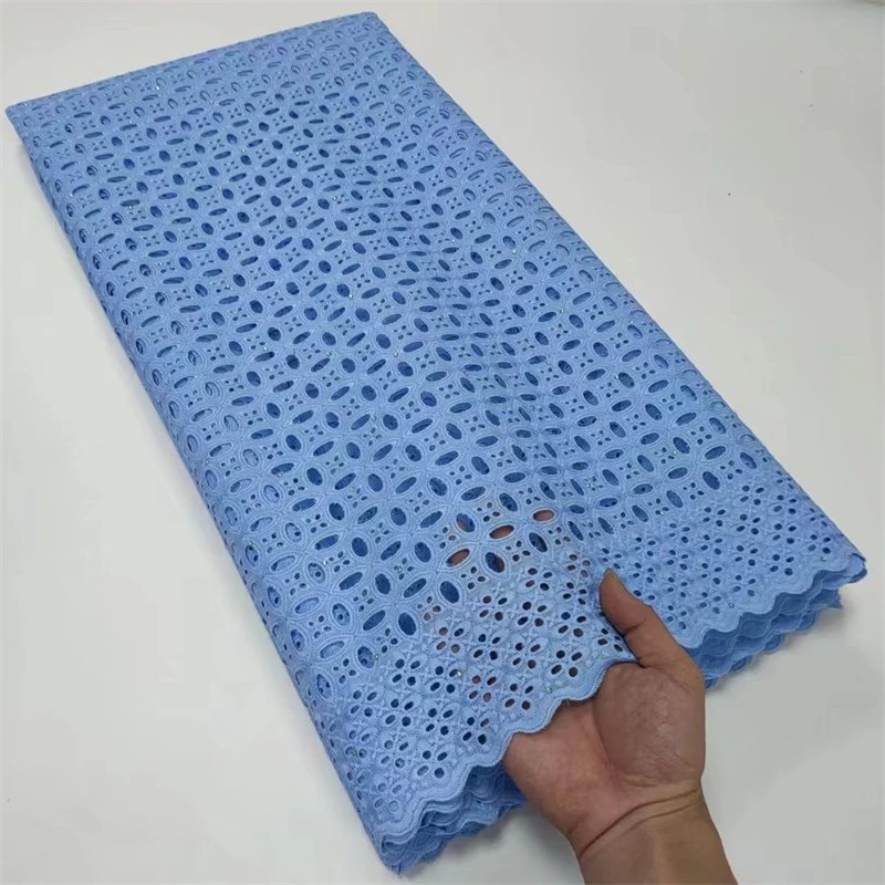 Newest Design Swiss Voile Lace Fabric Blue High Quality French Cotton Lace Fabric With Stones For Women Party Wedding Dress
Newest Design Swiss Voile Lace Fabric Blue High Quality French Cotton Lace Fabric With Stones For Women Party Wedding Dress