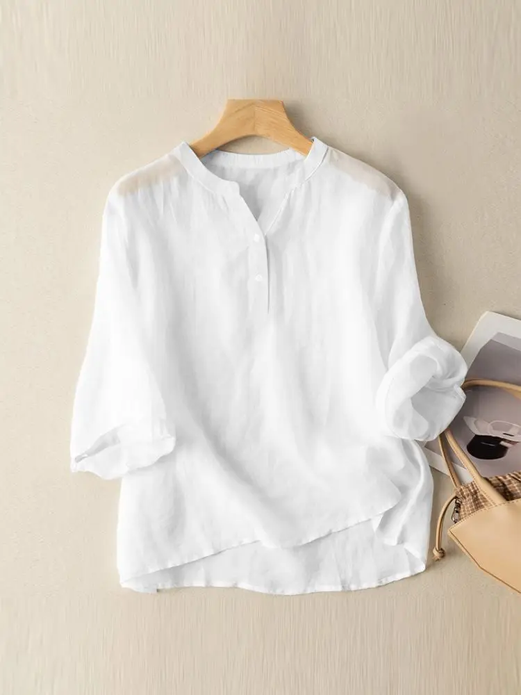 2022 ZANZEA Women Summer Fashion Blouse V-Neck Short Sleeve Solid Color Button Shirt Femme Casual Oversized Elegant Holiday Tops
2022 ZANZEA Women Summer Fashion Blouse V-Neck Short Sleeve Solid Color Button Shirt Femme Casual Oversized Elegant Holiday Tops