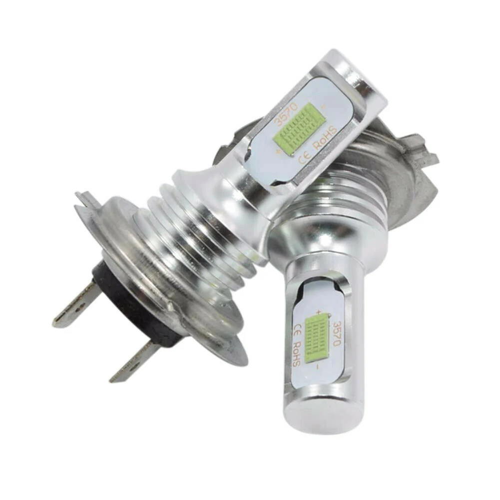 2pcs H7 3570 2SMD LED Headlight Bulb Kit High Or Low Beam 6000K Ice Blue Lights Aluminum Alloy Reversing Lights, Turn Signals
2pcs H7 3570 2SMD LED Headlight Bulb Kit High Or Low Beam 6000K Ice Blue Lights Aluminum Alloy Reversing Lights, Turn Signals