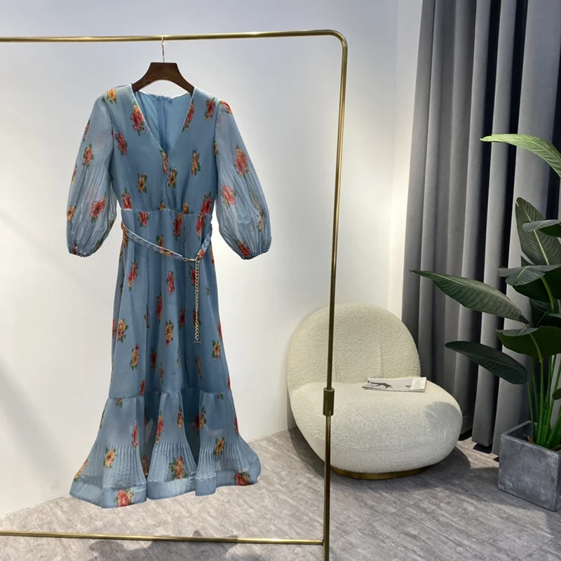 Женское плиссированное платье с рукавами-фонариками, элегантная красная сказочная одежда с цветочным принтом, весна-лето 2022
Женское плиссированное платье с рукавами-фонариками, элегантная красная сказочная одежда с цветочным принтом, весна-лето 2022