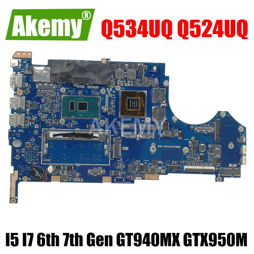 

UX560UQK Laptop Motherboard For ASUS Q534UQ UX560UX UX560UXK UX560UQ Notebook Mainboard 8G RAM I5 I7 CPU GT940MX GPU