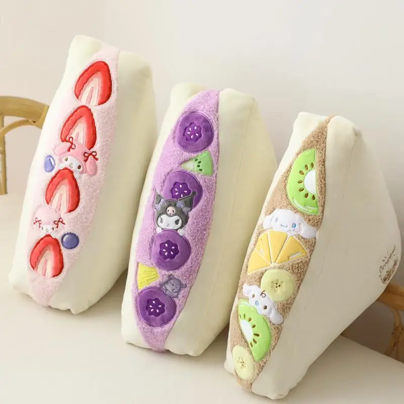 Sanrio Cartoon Japanese My Melody Cinnamoroll Kuromi Plush Toy Lovely Fruit Sandwich Shape Pillow Cushion Children Birthday Gift
Sanrio Cartoon Japanese My Melody Cinnamoroll Kuromi Plush Toy Lovely Fruit Sandwich Shape Pillow Cushion Children Birthday Gift