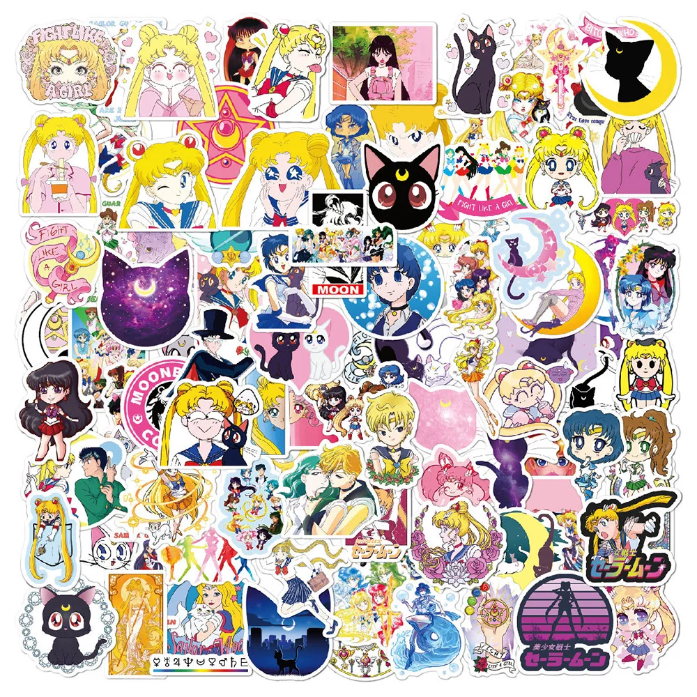 10/30/50/100pcs Anime Sailor Moon Stickers Kawaii Waterproof Decoration Suitcase Notebook Phone Guitar Stickers for Girls Kids
10/30/50/100pcs Anime Sailor Moon Stickers Kawaii Waterproof Decoration Suitcase Notebook Phone Guitar Stickers for Girls Kids